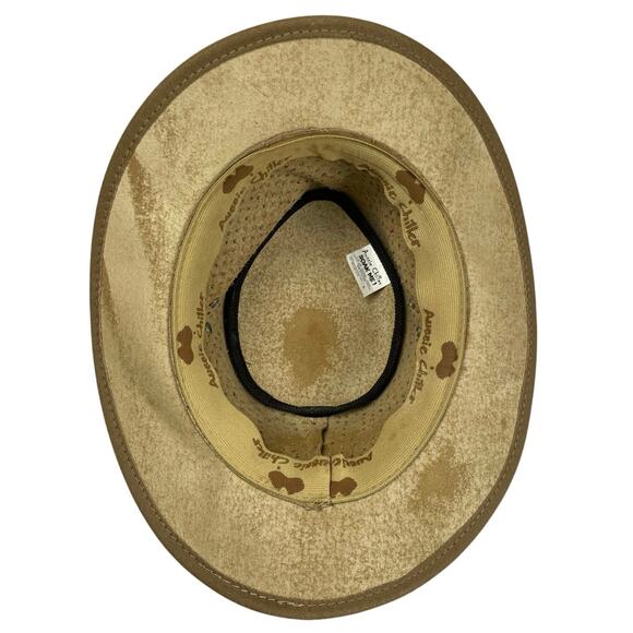 EUC - Aussie Chiller Soak Me Brown Perforated Faux Suede Hat - Picture 6 of 8